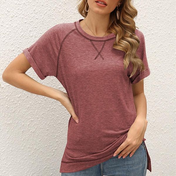 women's t-shirt arrival women plus size t shirts spring summer solid crossover round neck loose short sleeve casual shirt, White
women's t-shirt arrival women plus size t shirts spring summer solid crossover round neck loose short sleeve casual shirt, White