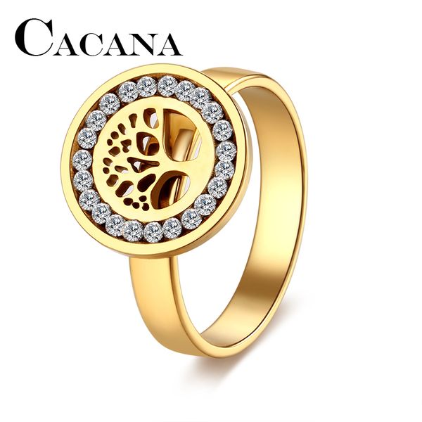 fashion band rings crystal tree classical stainless steel for women hollow jewelry gift, Silver
fashion band rings crystal tree classical stainless steel for women hollow jewelry gift, Silver