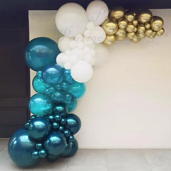 124pcs double layer teal balloon garland arch white latex balloons metallic gold kit birthday party decorations wedding supplies decoration
124pcs double layer teal balloon garland arch white latex balloons metallic gold kit birthday party decorations wedding supplies decoration