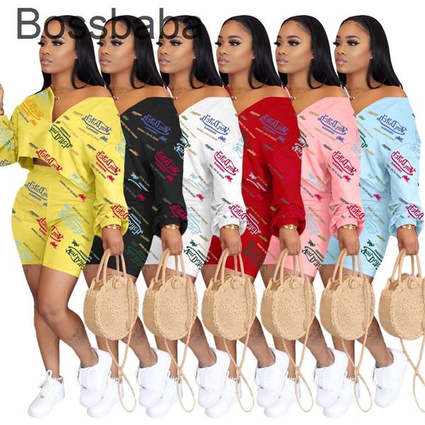 women's tracksuits designers women tracksuit 2 piece set printed off shoulder long sleeve shorts pants casual outfits 835 u9q, Gray
women's tracksuits designers women tracksuit 2 piece set printed off shoulder long sleeve shorts pants casual outfits 835 u9q, Gray