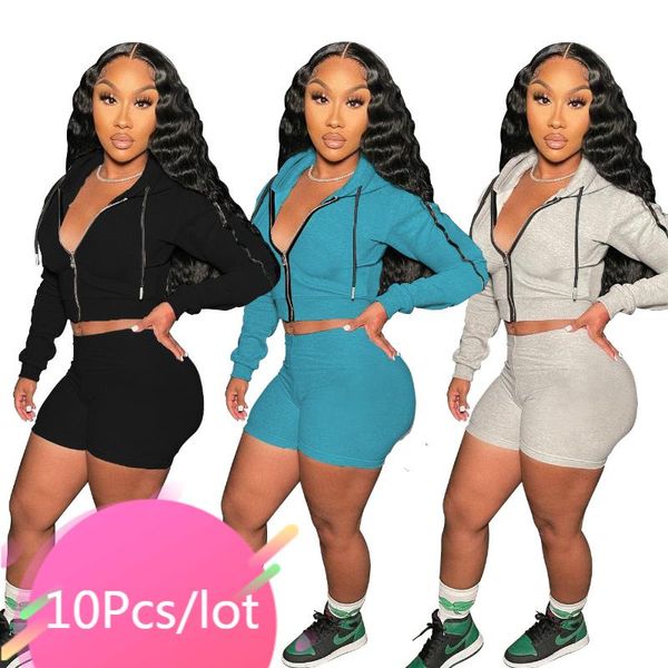 women's tracksuits bulk item wholesale lots two pieces sporty set women long sleeve front zipper biker shorts suits casual sets 2021, Gray
women's tracksuits bulk item wholesale lots two pieces sporty set women long sleeve front zipper biker shorts suits casual sets 2021, Gray