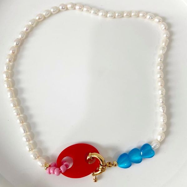 chains natural pearl pendant necklace female south korean character design feeling fashion red pig nose collarbone chain 2021 tide, Silver
chains natural pearl pendant necklace female south korean character design feeling fashion red pig nose collarbone chain 2021 tide, Silver