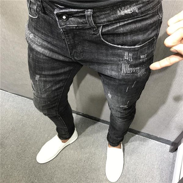 men's jeans trendy male autumn winter 2021 fashion slim embroidery black small feet long social spirit guy teenagers pencil pants, Blue
men's jeans trendy male autumn winter 2021 fashion slim embroidery black small feet long social spirit guy teenagers pencil pants, Blue