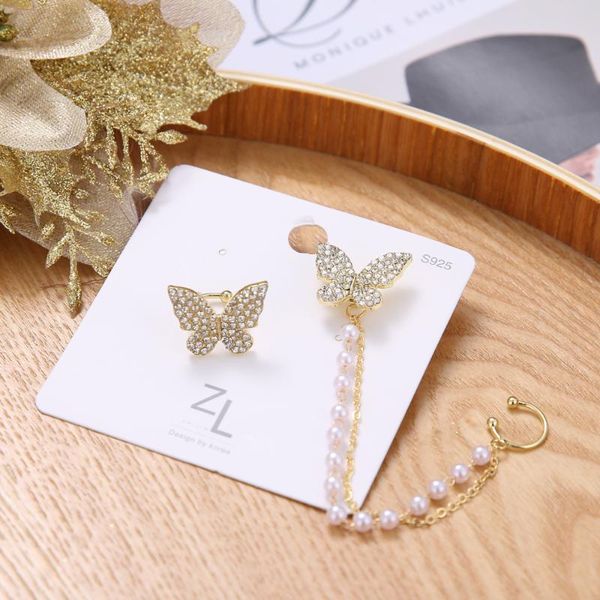 dangle & chandelier fnio korean elegant cute rhinestone butterfly stud earrings for women girls fashion metal chain jewelry, Silver
dangle & chandelier fnio korean elegant cute rhinestone butterfly stud earrings for women girls fashion metal chain jewelry, Silver