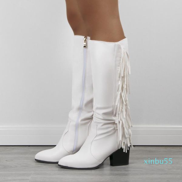 boots shoes women over knee boots-women luxury designer zipper round toe over-the-knee ladies low large size mid calf fash, Black