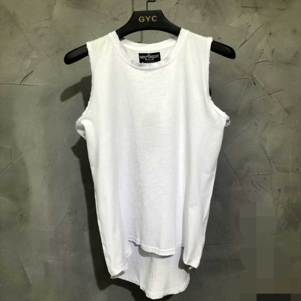 men' tank sleeveless vest summer solid color round collar high street style irregular asymmetric design fashion trend, White;black
men' tank sleeveless vest summer solid color round collar high street style irregular asymmetric design fashion trend, White;black