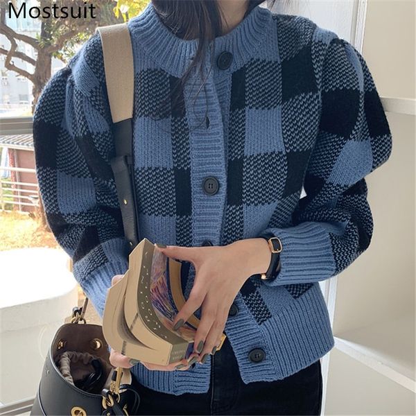 warm thicken plaid knitted women cardigan jumpers autumn winter vintage fashion o-neck single-breasted sweaters femme 210514, White;black
warm thicken plaid knitted women cardigan jumpers autumn winter vintage fashion o-neck single-breasted sweaters femme 210514, White;black