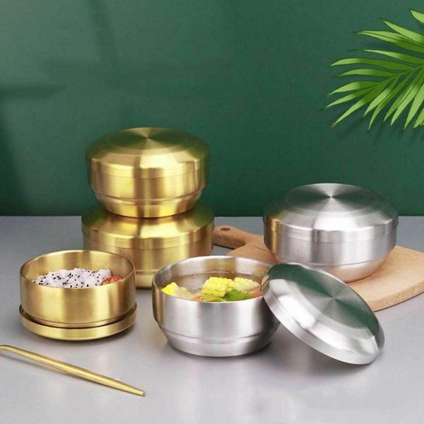 bowls korean double-layer stainless steel rice bowl household soup thickened kimchi anti-scalding cuisine
bowls korean double-layer stainless steel rice bowl household soup thickened kimchi anti-scalding cuisine