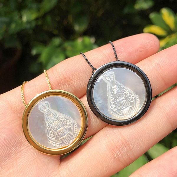 natural mother pearl shell round jesus shaped pendant necklace for women gold color copper chain necklaces fashion jewelry chains, Silver
natural mother pearl shell round jesus shaped pendant necklace for women gold color copper chain necklaces fashion jewelry chains, Silver