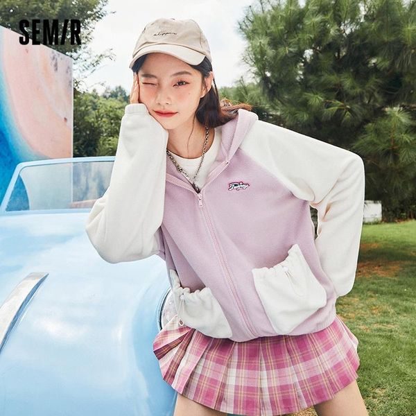 women's jackets semir polar fleece jacket women hooded raglan sleeve 2021 winter loose color matching plus velvet autumn, Black;brown
women's jackets semir polar fleece jacket women hooded raglan sleeve 2021 winter loose color matching plus velvet autumn, Black;brown