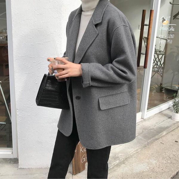 women's wool & blends 2021 winter woolen coat double-sided tweed solid color lapel versatile top, Black
women's wool & blends 2021 winter woolen coat double-sided tweed solid color lapel versatile top, Black