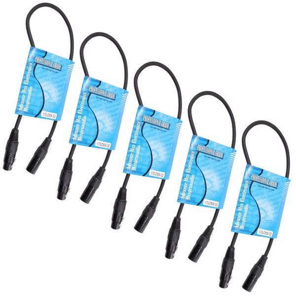 video cables & connectors 5 pack 2 ft foot feet long 3 pin male to female xlr shielded dmx data cable cord
video cables & connectors 5 pack 2 ft foot feet long 3 pin male to female xlr shielded dmx data cable cord