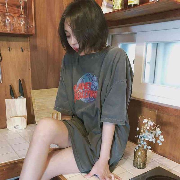 women's t-shirt t-shirt female cotton ins short sleeve tee student loose vintage small neckline carbon bottomed shirt fashion d4jm, White
women's t-shirt t-shirt female cotton ins short sleeve tee student loose vintage small neckline carbon bottomed shirt fashion d4jm, White