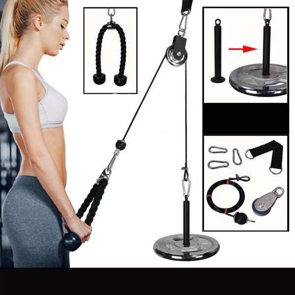 pulley cable fitness system loading pin lifting triceps rope machine bodybuilding adjustable length sport equipment home gym accessories
pulley cable fitness system loading pin lifting triceps rope machine bodybuilding adjustable length sport equipment home gym accessories
