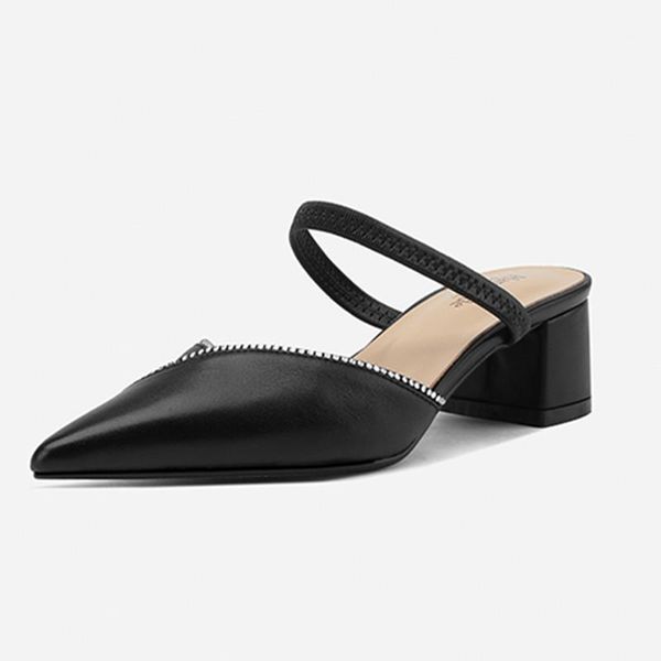 genuine leather poined toe med heels ladies slippers women summer pumps for walking home casual house shoes woman1, Black
genuine leather poined toe med heels ladies slippers women summer pumps for walking home casual house shoes woman1, Black
