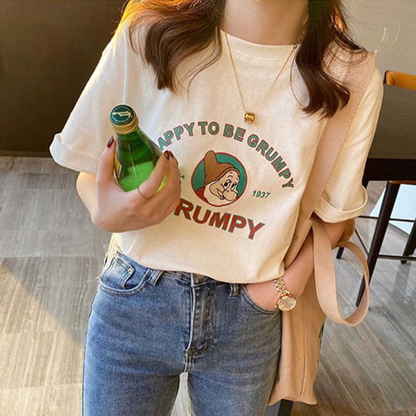 women's t-shirt cartoon print summer t-shirts women o-neck short sleeve casual loose cotton shirts white streetwera vintage k
women's t-shirt cartoon print summer t-shirts women o-neck short sleeve casual loose cotton shirts white streetwera vintage k