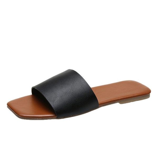 slippers big size 43 2021 design casual square toe for women outside slides chaussure female pu leather flat ladys shoes, Black
slippers big size 43 2021 design casual square toe for women outside slides chaussure female pu leather flat ladys shoes, Black