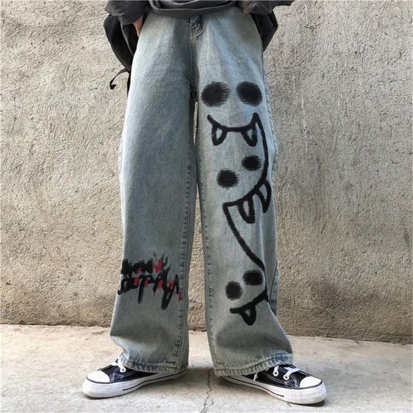 women's jeans cool funny amine girls pants fashion trousers harajuku high street denim bagge autumn korean boyfriend femme, Blue
women's jeans cool funny amine girls pants fashion trousers harajuku high street denim bagge autumn korean boyfriend femme, Blue