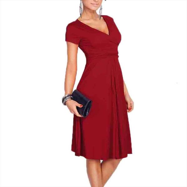 elegant a line solid women dress short sleeve v neck fit clothing robe vintage 50s 60s rockabilly, Black;gray
elegant a line solid women dress short sleeve v neck fit clothing robe vintage 50s 60s rockabilly, Black;gray