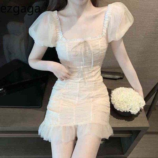 ezgaga mesh patchwork mini dress women square collar see-through puff sleeve summer new fashion lace-up bodycon clubwear 210430, Black;gray
ezgaga mesh patchwork mini dress women square collar see-through puff sleeve summer new fashion lace-up bodycon clubwear 210430, Black;gray