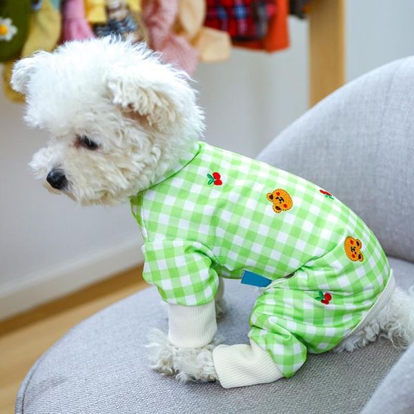dog apparel cartoon plaid pajamas casual homewear clothes four-legged jumpsuit rompers pet air-conditioning costumes
dog apparel cartoon plaid pajamas casual homewear clothes four-legged jumpsuit rompers pet air-conditioning costumes