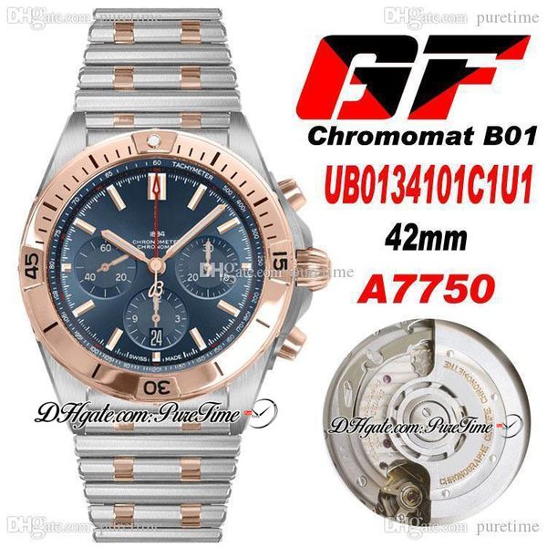 gf b01 eta a7750 automatic chronograph mens watch 42 two tone rose gold blue dial stick markers ub0134101c1u1 stainless steel bracelet super, Slivery;brown
gf b01 eta a7750 automatic chronograph mens watch 42 two tone rose gold blue dial stick markers ub0134101c1u1 stainless steel bracelet super, Slivery;brown