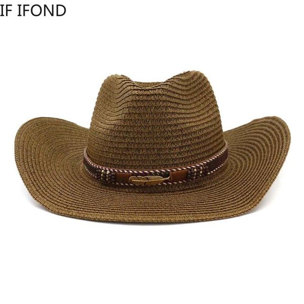 cloches western cowboy for women men straw hat with alloy feather beads summer beach cap panama
cloches western cowboy for women men straw hat with alloy feather beads summer beach cap panama