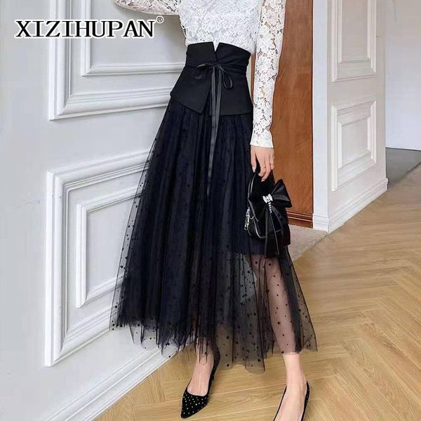 skirts xizihupan midi dot skirt for women high waist a line lace up black mesh elegant female fashion clothing 2021 tide
skirts xizihupan midi dot skirt for women high waist a line lace up black mesh elegant female fashion clothing 2021 tide