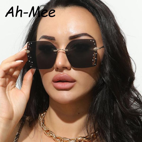 sunglasses trendy oversized square women rimless fashion black tinted color gradient lens retro ladies hollow sun glasses, White;black
sunglasses trendy oversized square women rimless fashion black tinted color gradient lens retro ladies hollow sun glasses, White;black