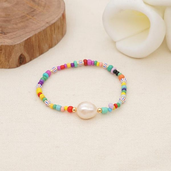beaded, strands original bohemian beach style colored rice beads beaded baroque natural freshwater pearl small bracelet women supernatural, Black
beaded, strands original bohemian beach style colored rice beads beaded baroque natural freshwater pearl small bracelet women supernatural, Black