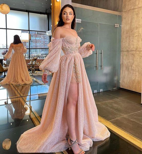 sequined split long sleeves evening dresses beaded appliques sweep train sweetheart lace-up back aso ebi formal prom gowns, Black;red
sequined split long sleeves evening dresses beaded appliques sweep train sweetheart lace-up back aso ebi formal prom gowns, Black;red