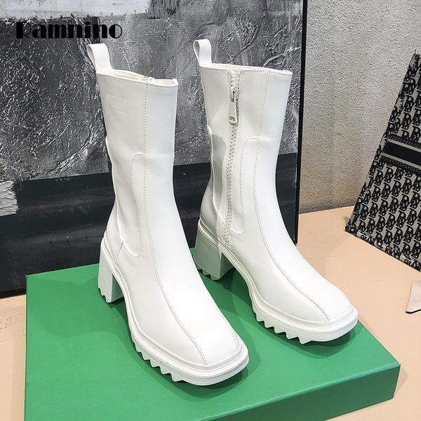 boots 2021 spring botas women white ankle leather fashion side zipper motorcycle non-slip square head thick heel shoes, Black
boots 2021 spring botas women white ankle leather fashion side zipper motorcycle non-slip square head thick heel shoes, Black
