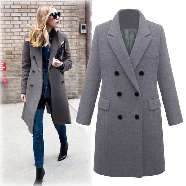 women's wool & blends england style winter faux thin coat jacket ladies slim long overcoat outwear laple solid color warm, Black
women's wool & blends england style winter faux thin coat jacket ladies slim long overcoat outwear laple solid color warm, Black