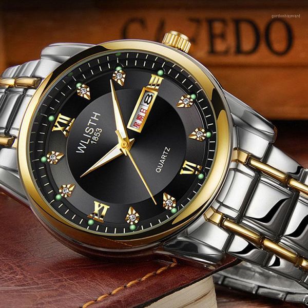 gold watch quartz wrist hands for watches calendar 2021 whatches men waterproof clock reloj hombre wristwatches, Slivery;brown
gold watch quartz wrist hands for watches calendar 2021 whatches men waterproof clock reloj hombre wristwatches, Slivery;brown