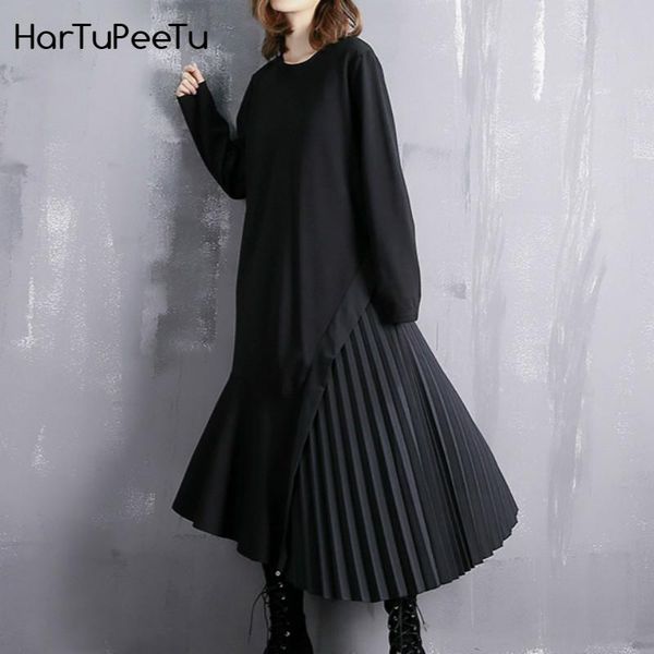casual dresses women large size long sleeve stitching ruffled pleated a word dress 2021 spring minority loose black, Black;gray
casual dresses women large size long sleeve stitching ruffled pleated a word dress 2021 spring minority loose black, Black;gray
