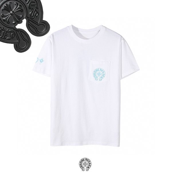 horseshoe tested ch cro print new back cross casual versatile short sleeve t-shirt, White
horseshoe tested ch cro print new back cross casual versatile short sleeve t-shirt, White