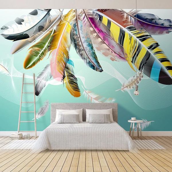 wallpapers custom po colored feathers mural wallpaper modern dining room study bedroom living background 3d wall murals decor
wallpapers custom po colored feathers mural wallpaper modern dining room study bedroom living background 3d wall murals decor