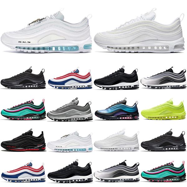 2021 running shoes 97s men women sliver bullet throwback future triple volt black white usa gradient fade green outdoor trainers sneakers
2021 running shoes 97s men women sliver bullet throwback future triple volt black white usa gradient fade green outdoor trainers sneakers
