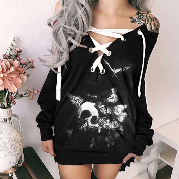 casual dresses skull print dress gothic off-shoulder strappy long sleeves sweater women's fashion punk sukienka damska, Black;gray
casual dresses skull print dress gothic off-shoulder strappy long sleeves sweater women's fashion punk sukienka damska, Black;gray