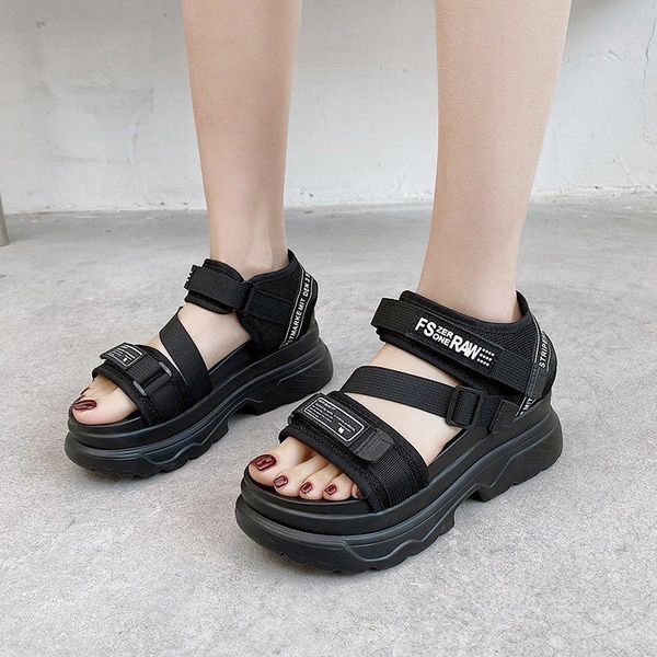 sandals fashion women summer 2021 open toe flat platform female soft leather casual gladiator wedges high heel slippers, Black
sandals fashion women summer 2021 open toe flat platform female soft leather casual gladiator wedges high heel slippers, Black