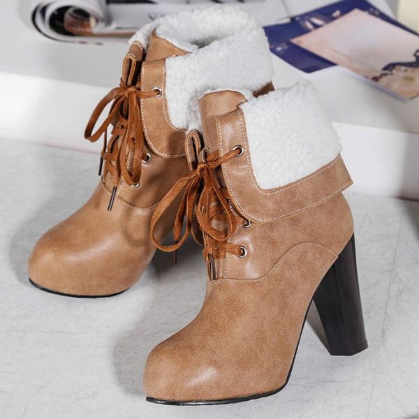 boots snow 2021 warm fur plush insole women winter high heels straps ankle shoes banquet woman, Black
boots snow 2021 warm fur plush insole women winter high heels straps ankle shoes banquet woman, Black