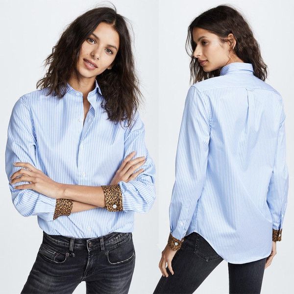 fashion brand neweat women summer office leopard cuff shirt plus size long sleeve blouse clothing striped soft clothes, White
fashion brand neweat women summer office leopard cuff shirt plus size long sleeve blouse clothing striped soft clothes, White