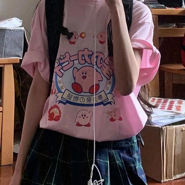 women's t-shirt japanese cartoon pink short-sleeved female summer harajuku style korean loose soft girl student, White
women's t-shirt japanese cartoon pink short-sleeved female summer harajuku style korean loose soft girl student, White