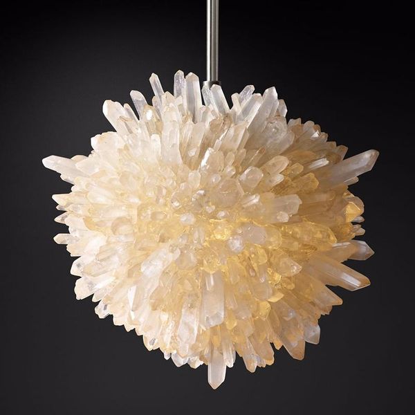pendant lamps american simple natural crystal quartz chandelier personality creative engineering villa el club
pendant lamps american simple natural crystal quartz chandelier personality creative engineering villa el club