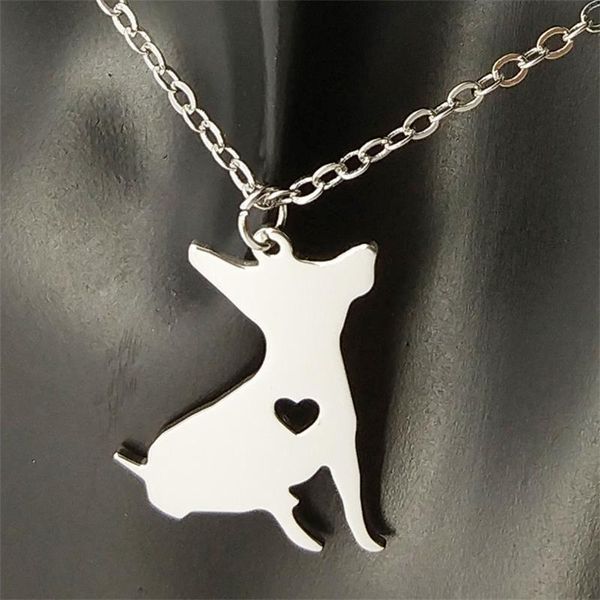 pendant necklaces stainless steel animal necklace love silk terrier dog men and women jewelry valentine's day gift, Silver
pendant necklaces stainless steel animal necklace love silk terrier dog men and women jewelry valentine's day gift, Silver