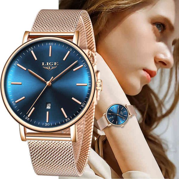 lige women watches bracelet japan quartz movement simple waterproof rose gold stainless steel mesh ladies watch relogio feminino 210517, Slivery;brown
lige women watches bracelet japan quartz movement simple waterproof rose gold stainless steel mesh ladies watch relogio feminino 210517, Slivery;brown