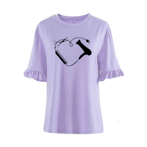 summer womens petal sleeve t-shirt hair dryer comb scissors barber t shirt harajuku casual camisetas female tees, White
summer womens petal sleeve t-shirt hair dryer comb scissors barber t shirt harajuku casual camisetas female tees, White