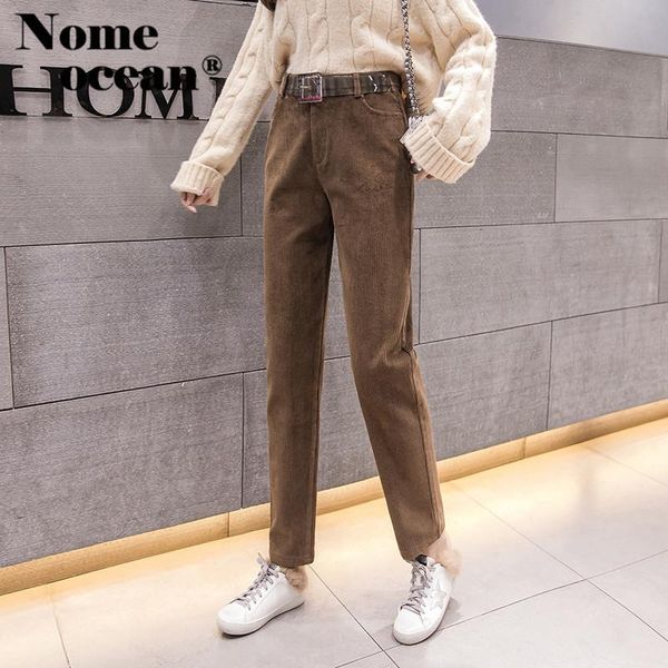 women's pants & capris women corduroy pantalon mujer thicken harem casual sweatpants trousers vintage female pencil m18112904, Black;white
women's pants & capris women corduroy pantalon mujer thicken harem casual sweatpants trousers vintage female pencil m18112904, Black;white