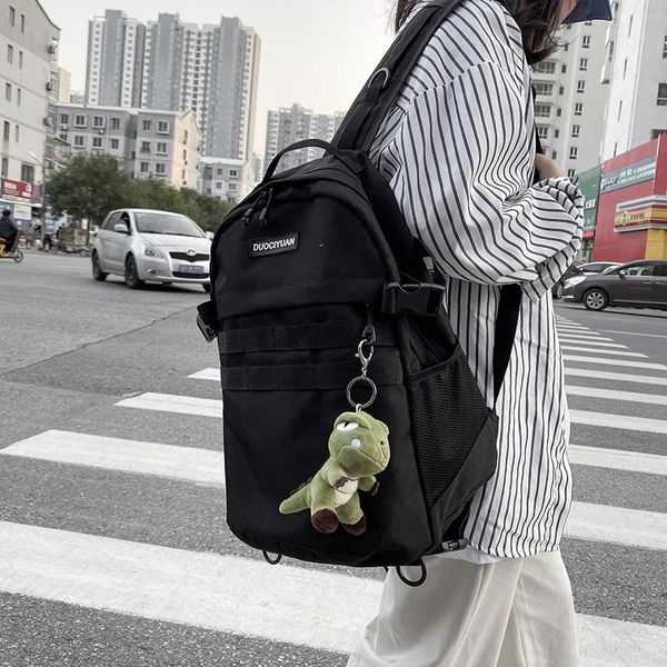 backpack workwear style casual solid color waterproof design large capacity school bag for boys and girls
backpack workwear style casual solid color waterproof design large capacity school bag for boys and girls