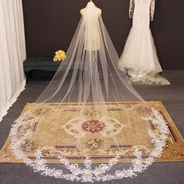 bridal veils lace appliques long wedding veil cathedral with comb one layer 3 meters for bride velo de novia, Black
bridal veils lace appliques long wedding veil cathedral with comb one layer 3 meters for bride velo de novia, Black